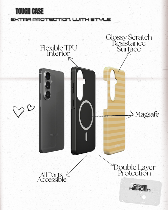 Minimal Summer Stripes | Magnetic Tough Phone Case