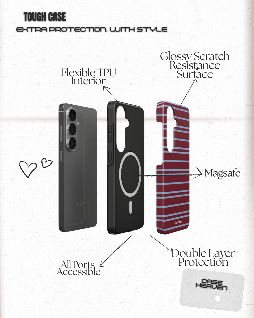 Striped Desire | Magnetic Tough Phone Case