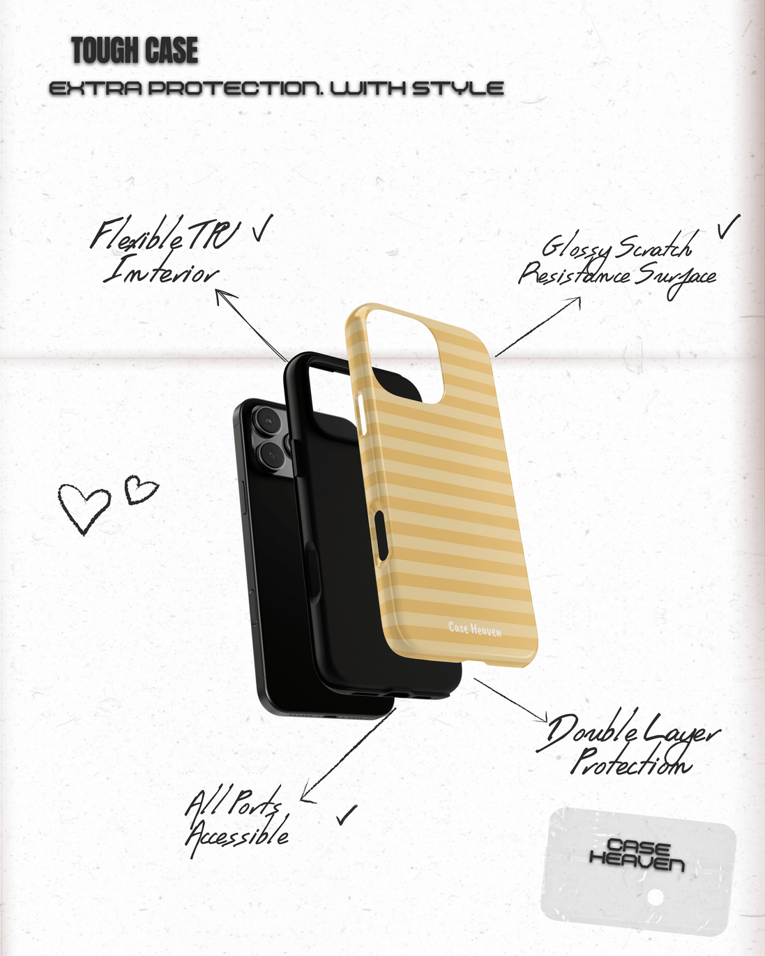 Minimal Summer Stripes | Tough Phone Case