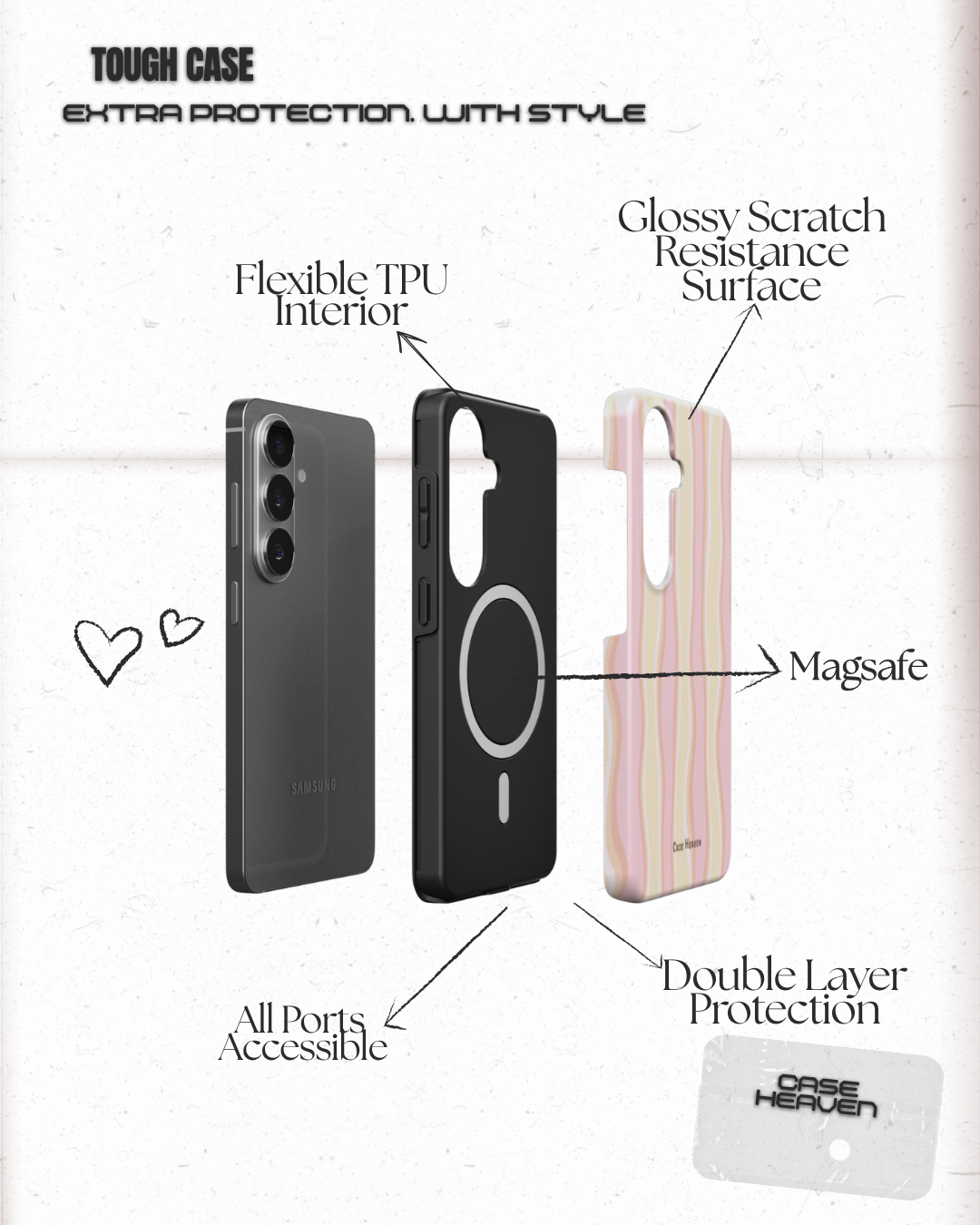 Buttercream Waves | Magnetic Tough Phone Case