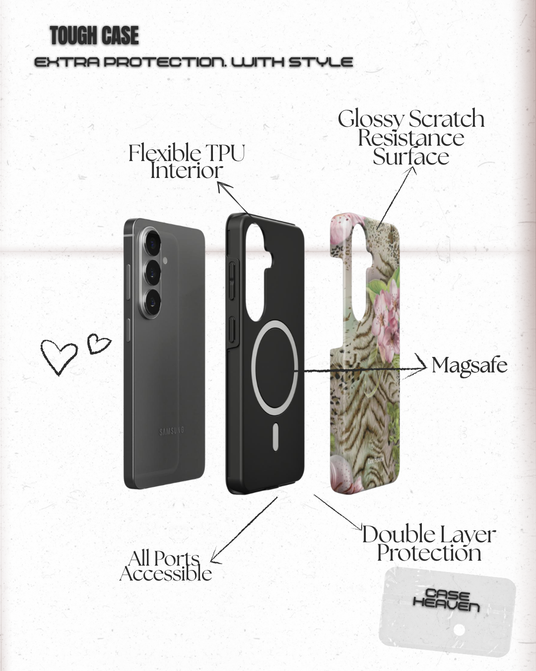 Wild Blossom| Magnetic Tough Phone Case