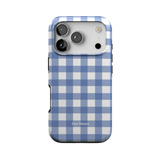 Powder Blue Gingham | MagSafe Tough Phone Case