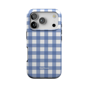 Powder Blue Gingham | MagSafe Tough Phone Case