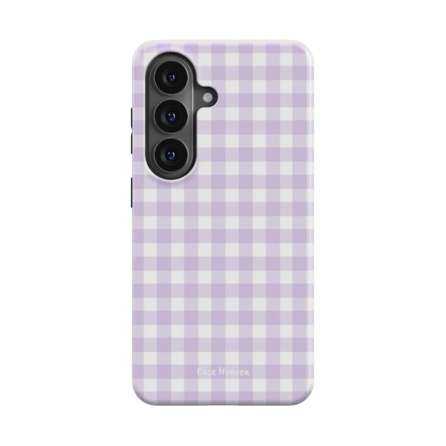 Lilac Gingham | Magnetic Tough Phone Case