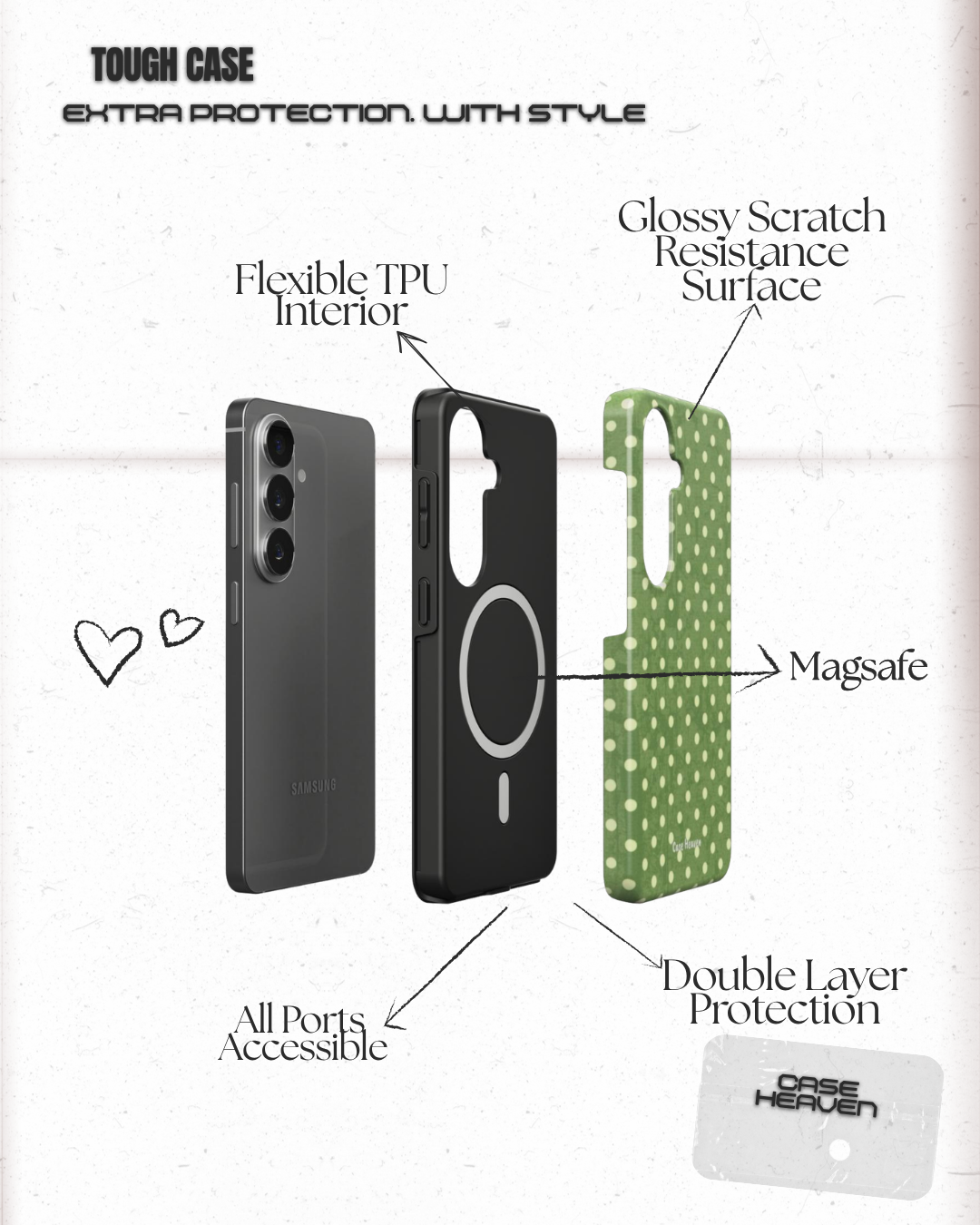 Polka Meadow | Magnetic Tough Phone Case