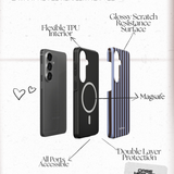 Dark Chocolate Stripes | Magnetic Tough Phone Case