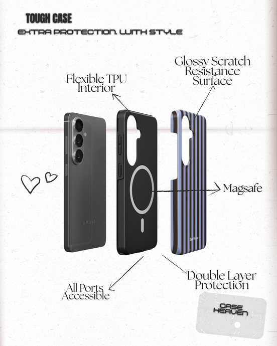 Dark Chocolate Stripes | Magnetic Tough Phone Case