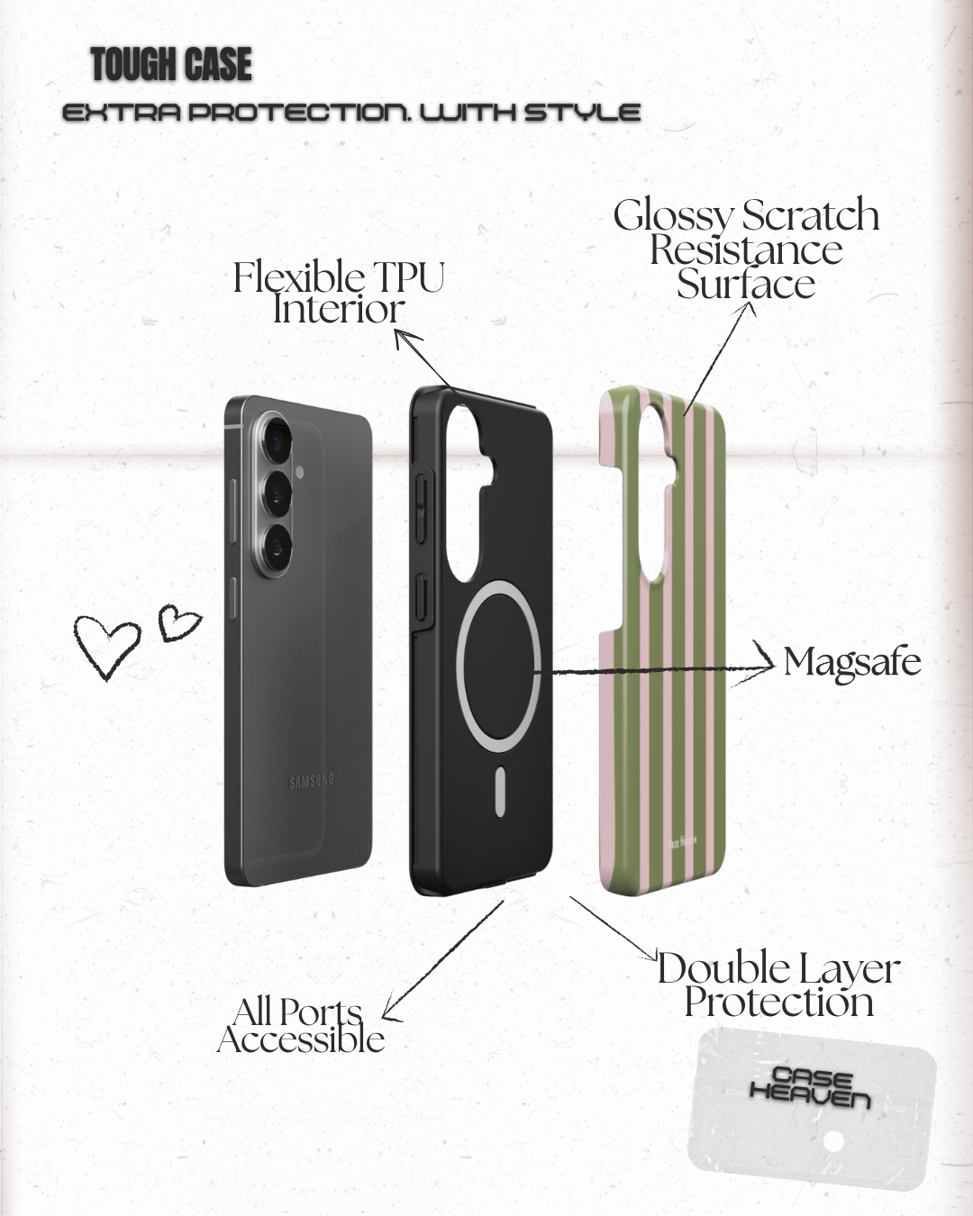 Sage Blush | Magnetic Tough Phone Case