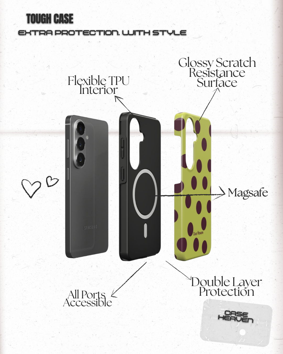 Limoncello Dots | Magnetic Tough Phone Case