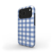 Powder Blue Gingham | MagSafe Tough Phone Case