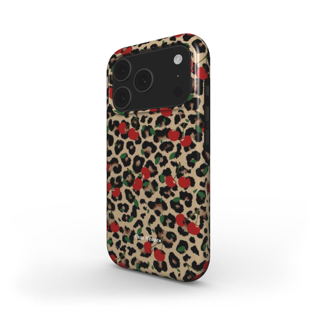 Cherry Cheetah Print | MagSafe Tough Phone Case