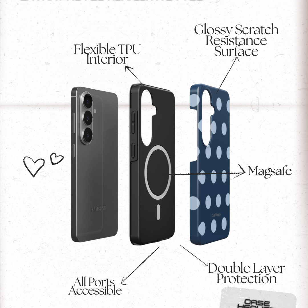 Midnight Polka Dots | Magnetic Tough Phone Case