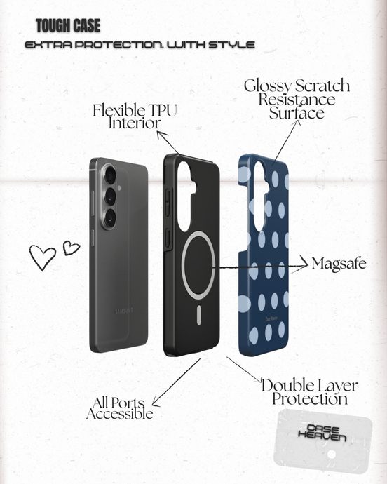 Midnight Polka Dots | Magnetic Tough Phone Case