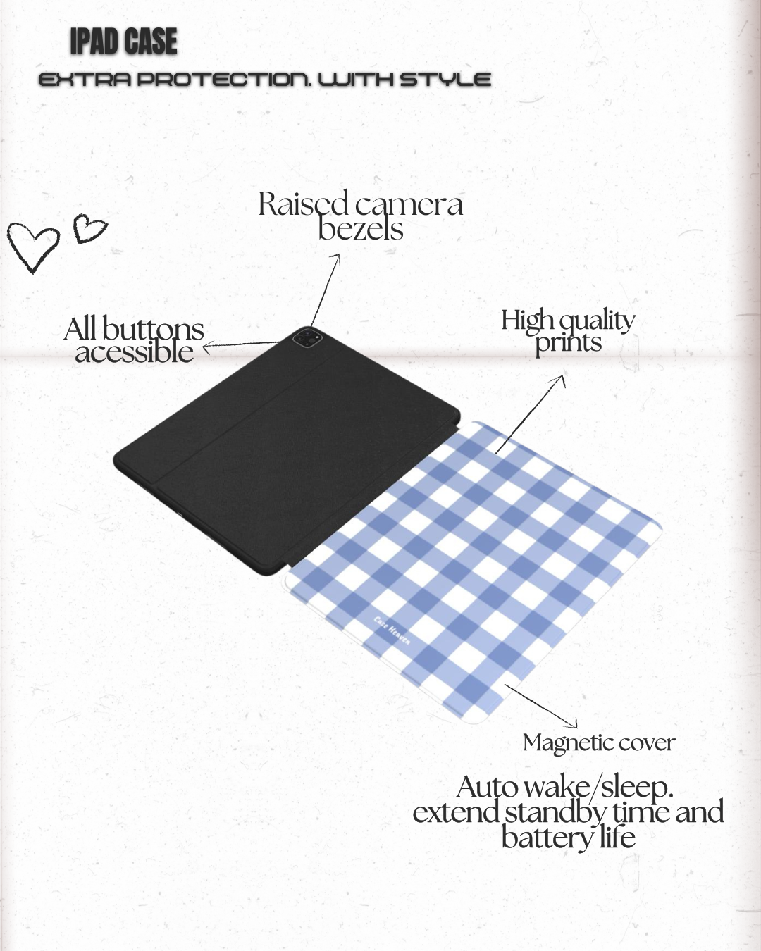 Powder Blue Gingham |  iPad Case