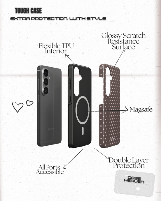 Minimal Polka Dots | Magnetic Tough Phone Case