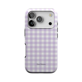Lilac Gingham | MagSafe Tough Phone Case