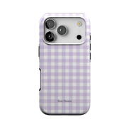 Lilac Gingham | MagSafe Tough Phone Case