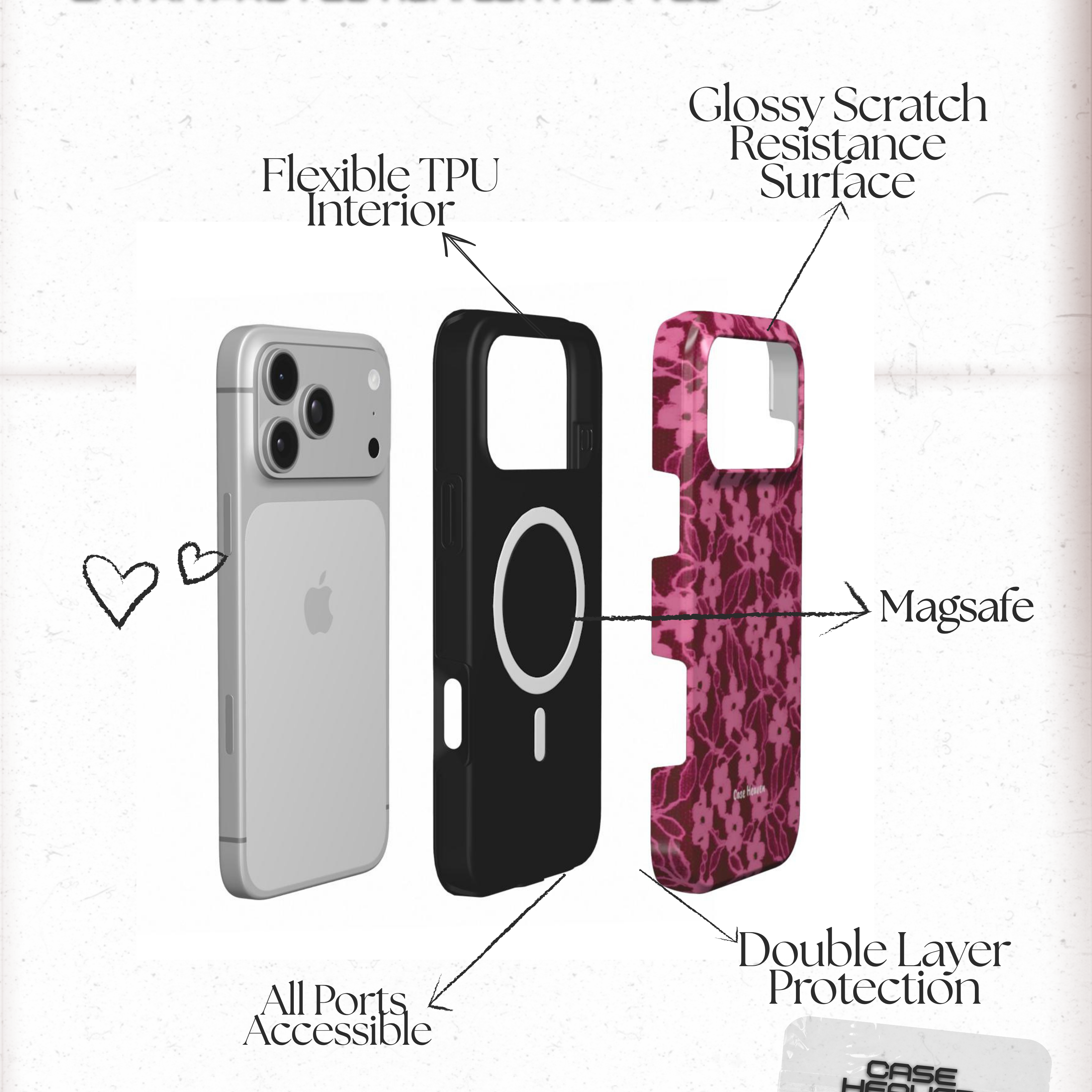 Blush Floral | MagSafe Tough Phone Case