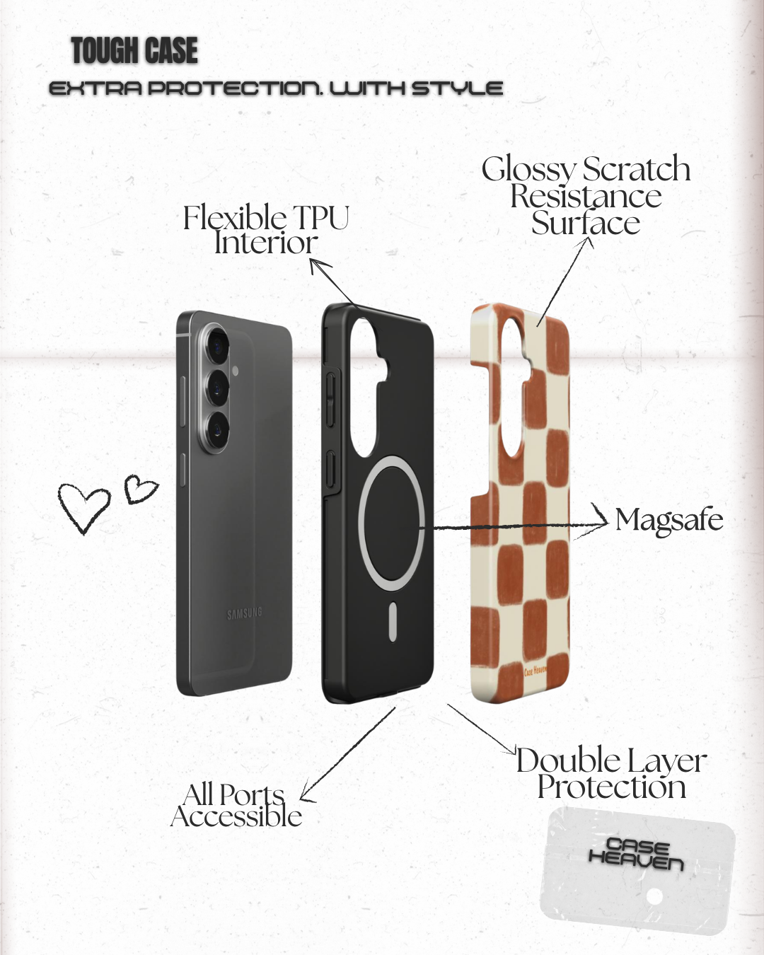 Vintage Tiles | Magnetic Tough Phone Case