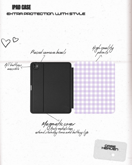 Lilac Gingham | iPad Case