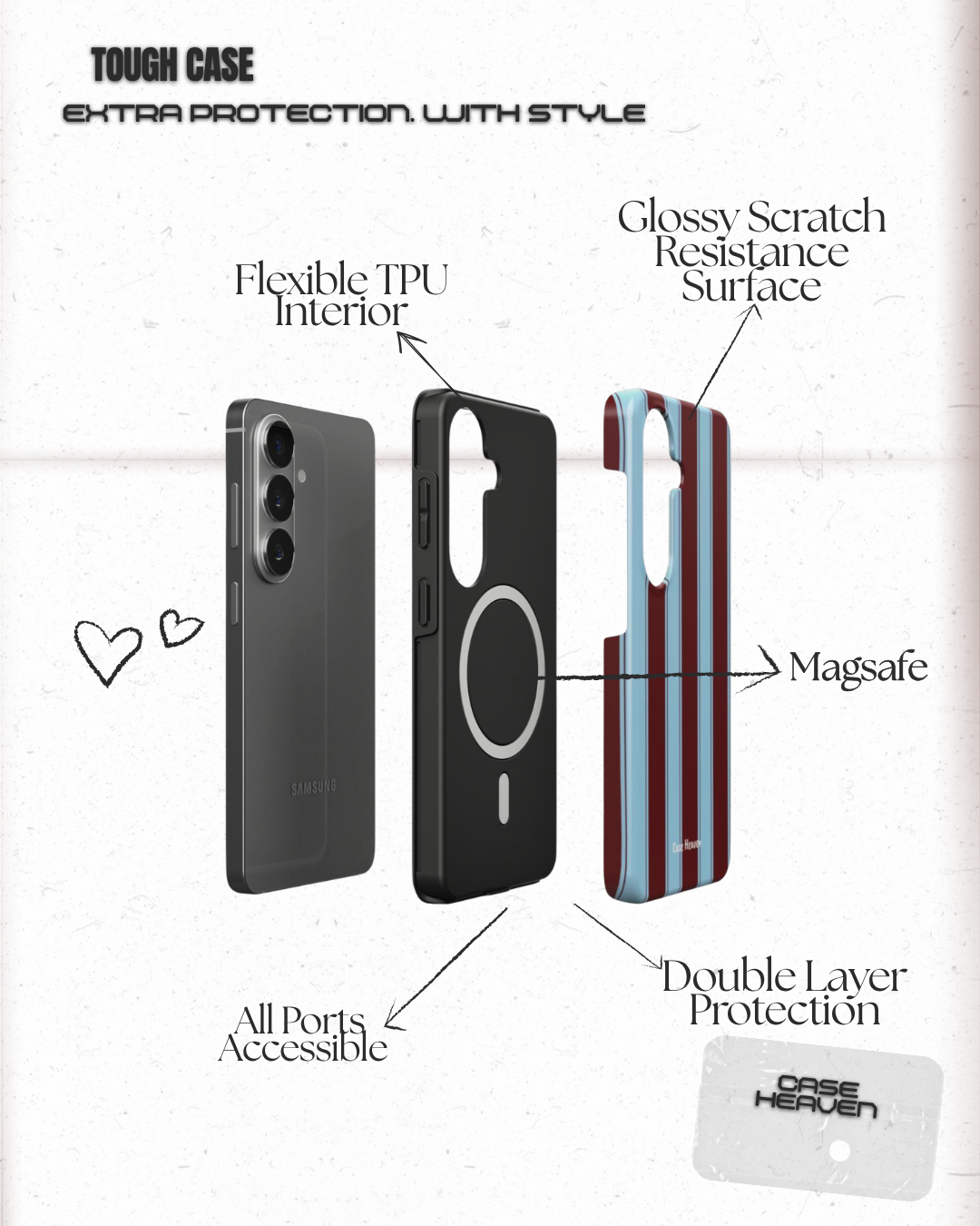 Burgundy Skies | Magnetic Tough Phone Case