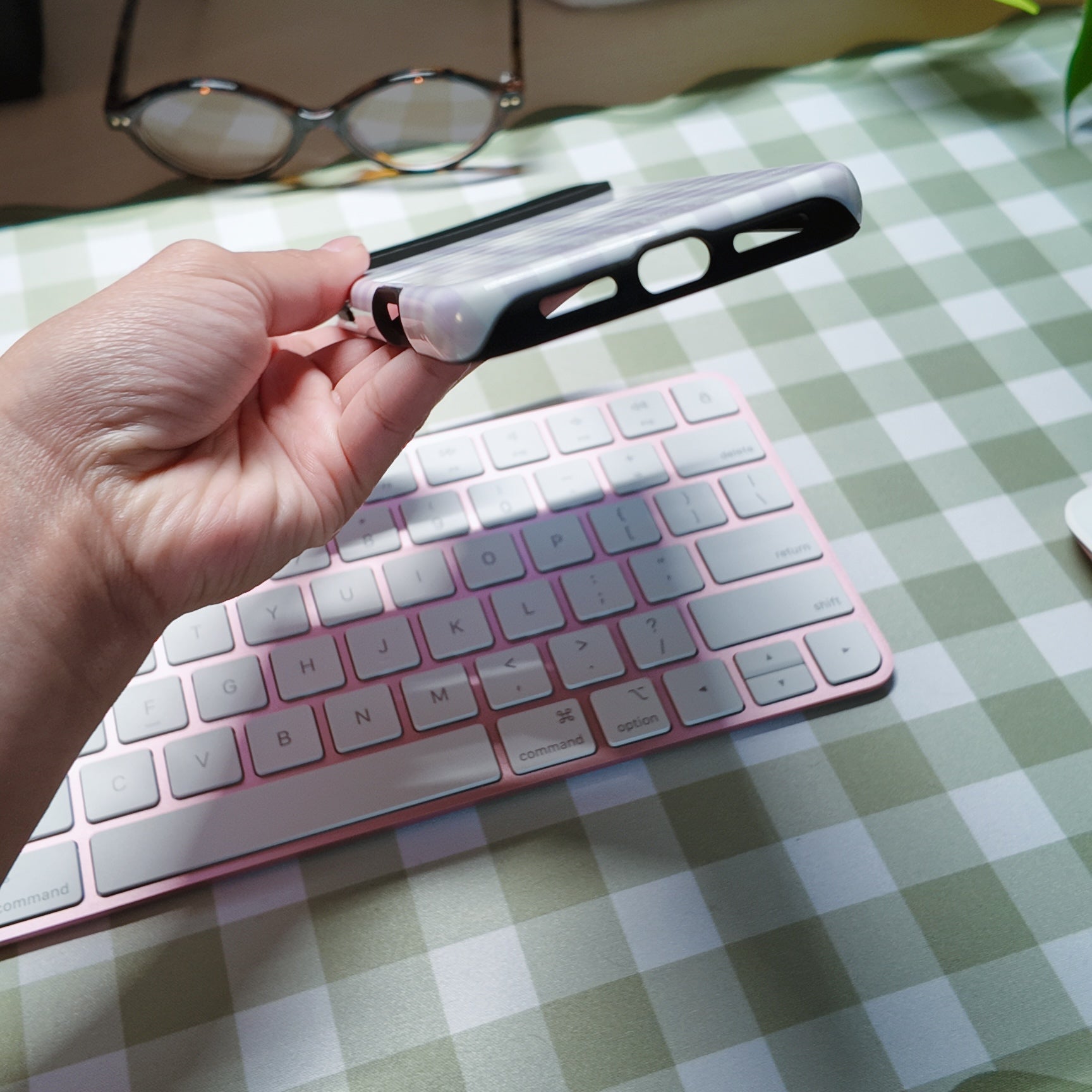 Lilac Gingham | Tough Phone Case ( Clearance )