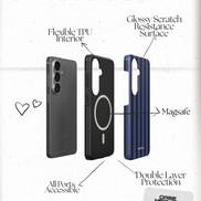 BlueBerry Stripes | Magnetic Tough Phone Case