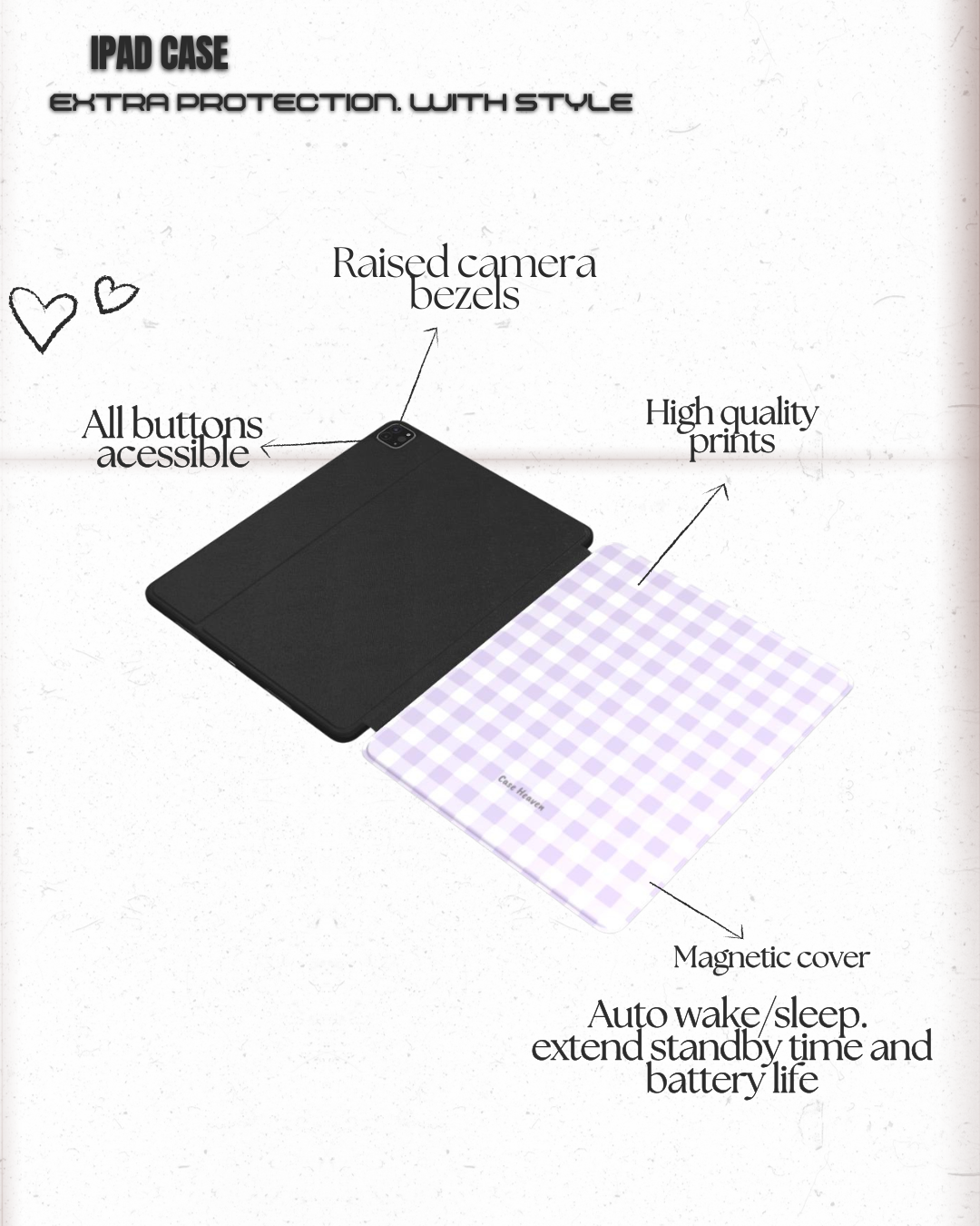 Lilac Gingham | iPad Case