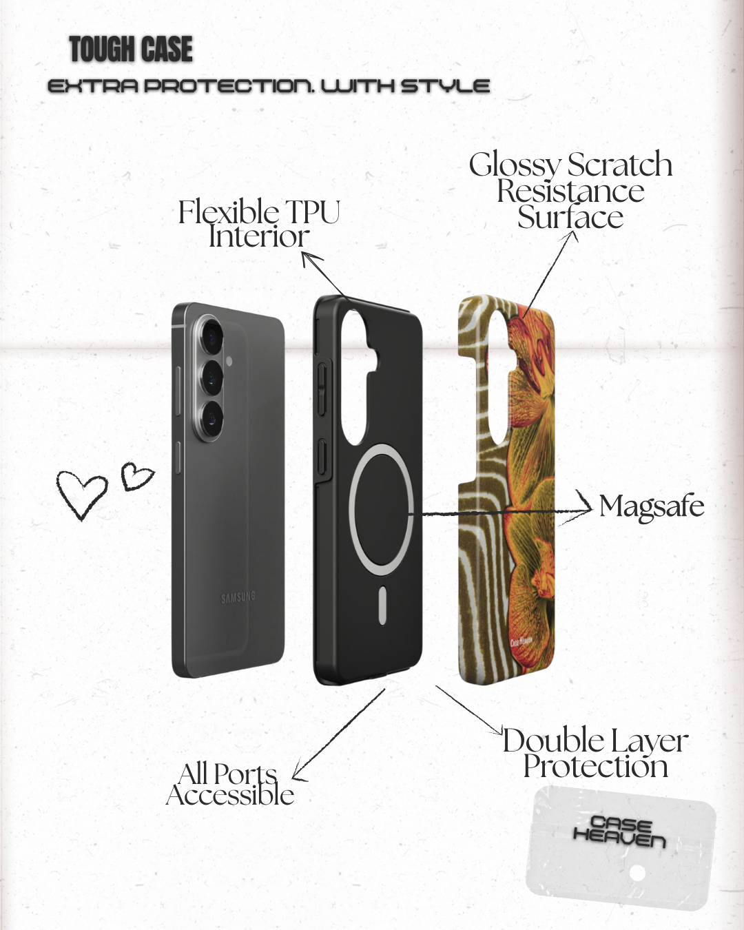 Golden Orchid | Magnetic Tough Phone Case
