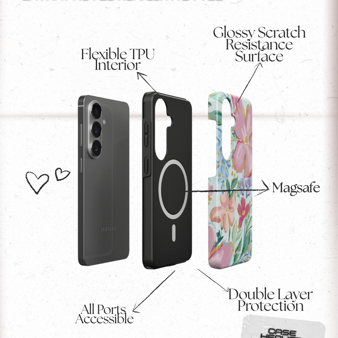 Painted Flowers | Magnetic Tough Phone Case