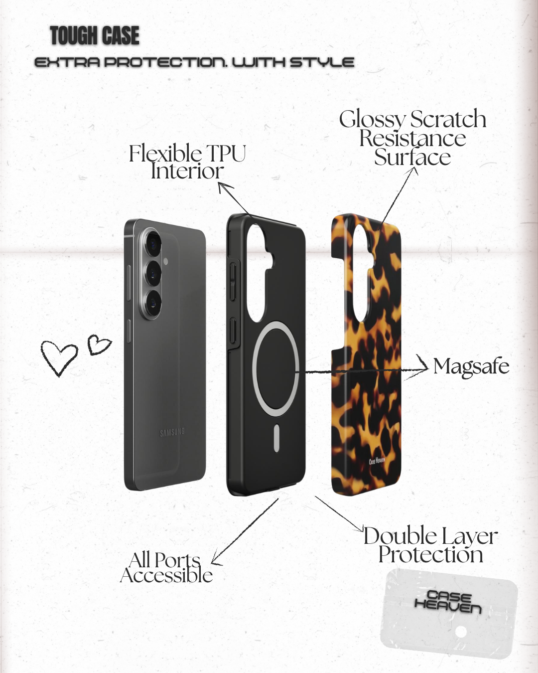Tortoise Shell | Magnetic Tough Phone Case