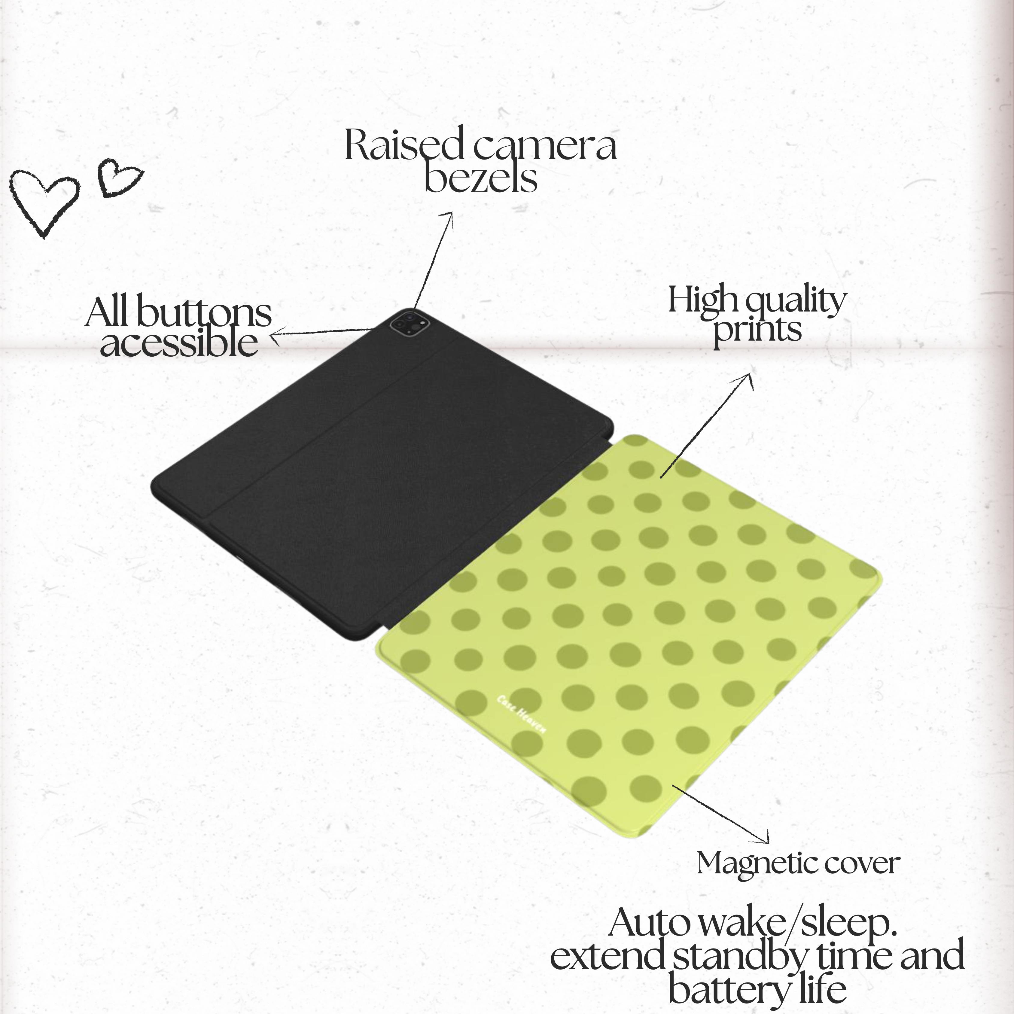 Mocha Olive Dots | iPad Case
