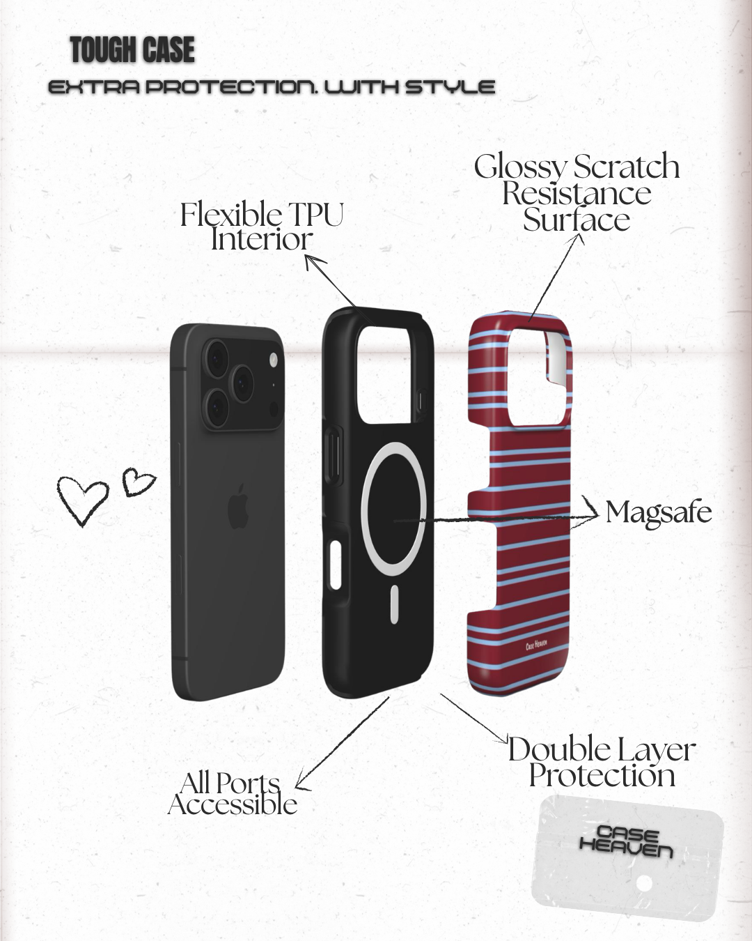 Striped Desire | MagSafe Tough Phone Case