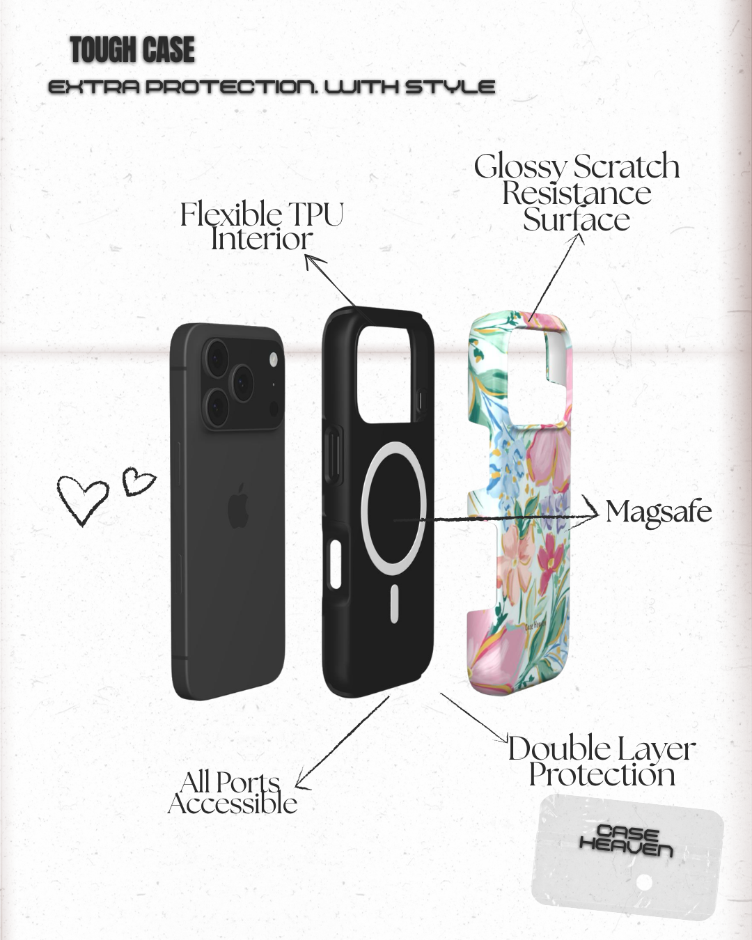 Painted Flowers | MagSafe Tough Phone Case