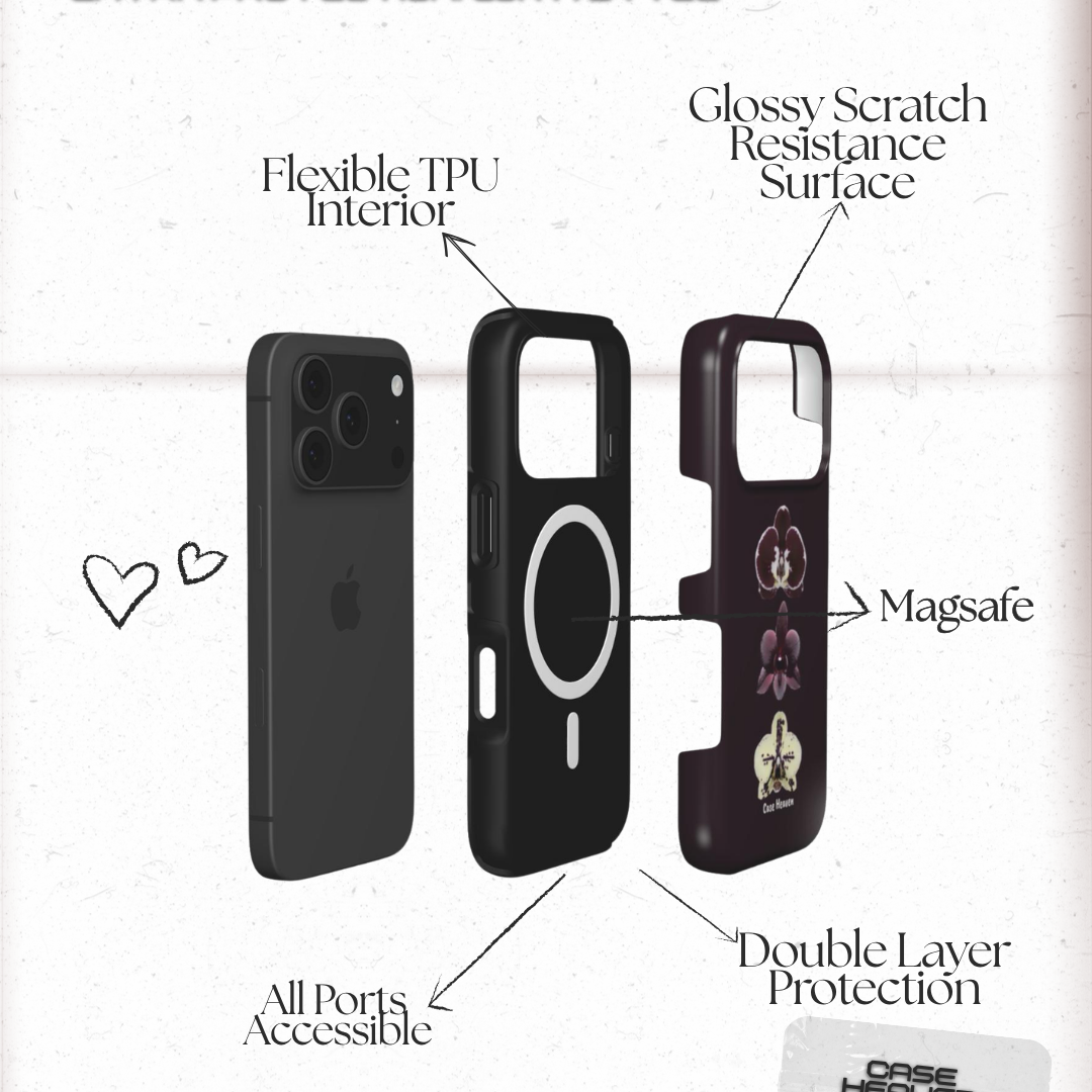 Midnight Orchid | MagSafe Tough Phone Case