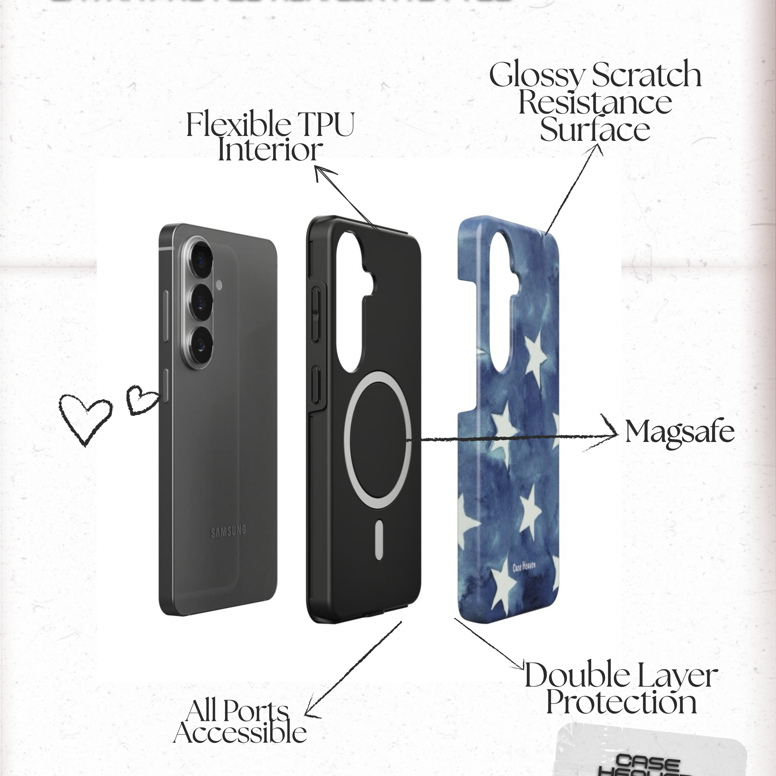 Stars & Satin | Magnetic Tough Phone Case