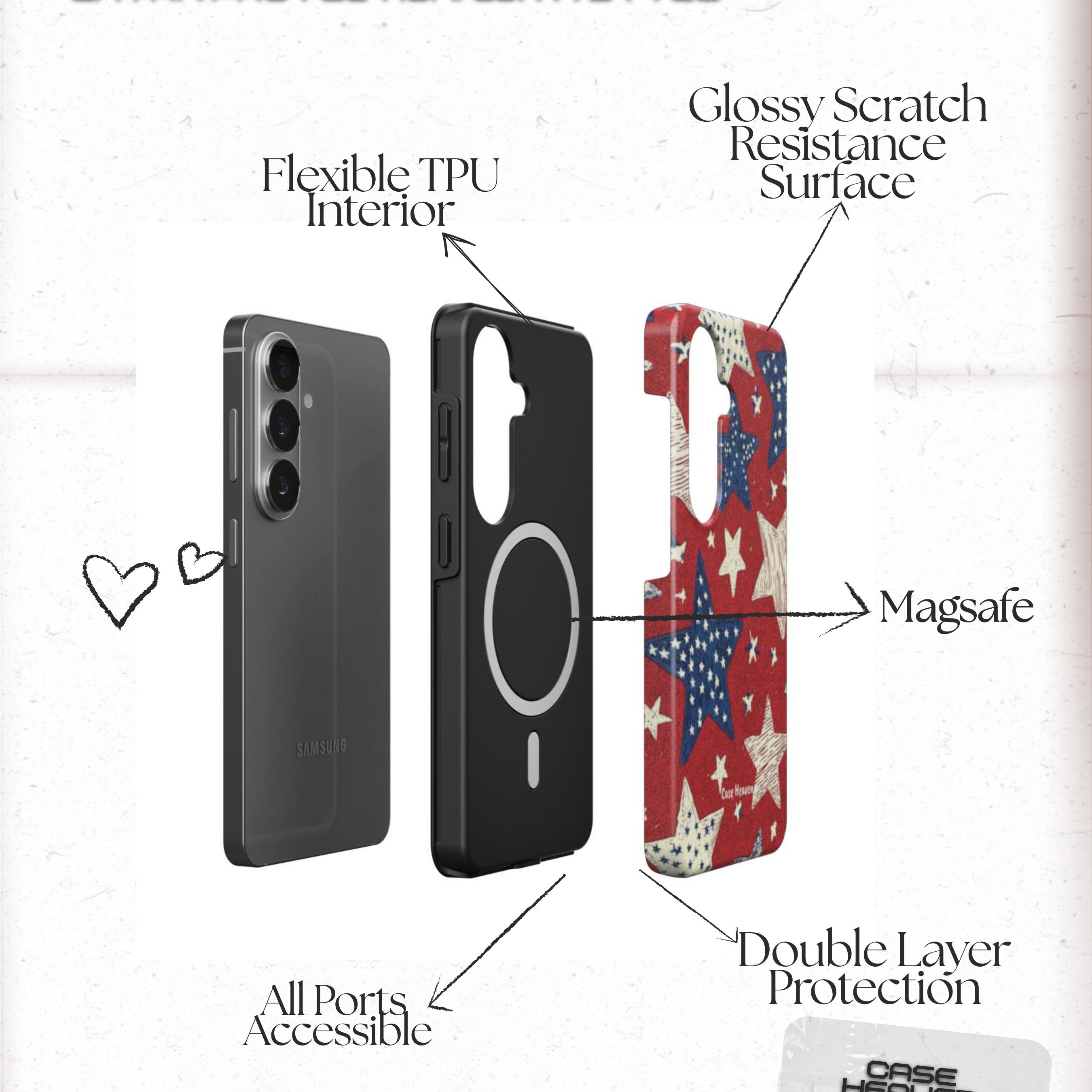All American | Magnetic Tough Phone Case