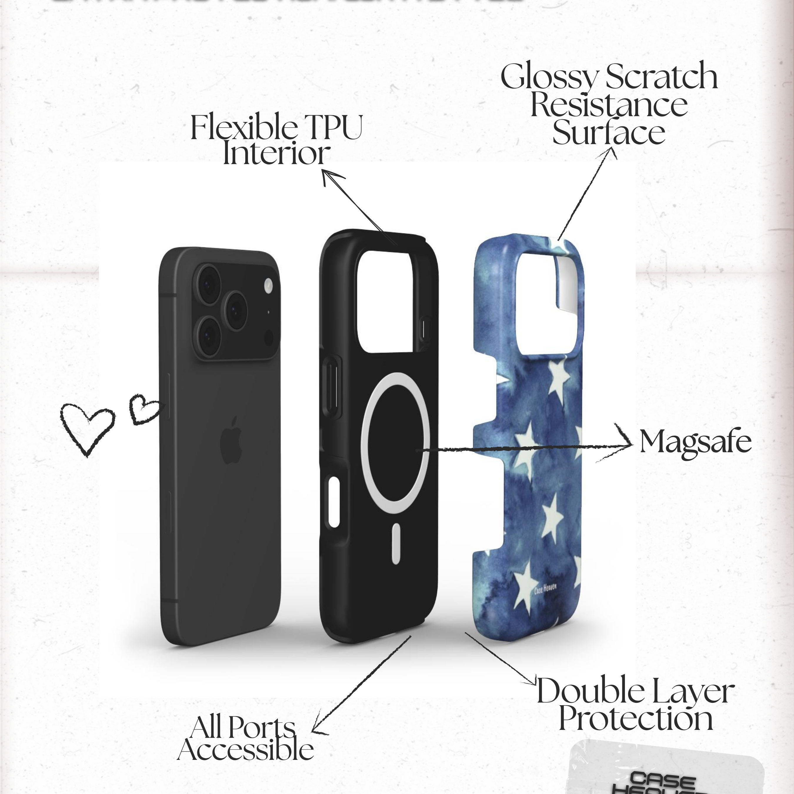 Stars & Satin | MagSafe Tough Phone Case