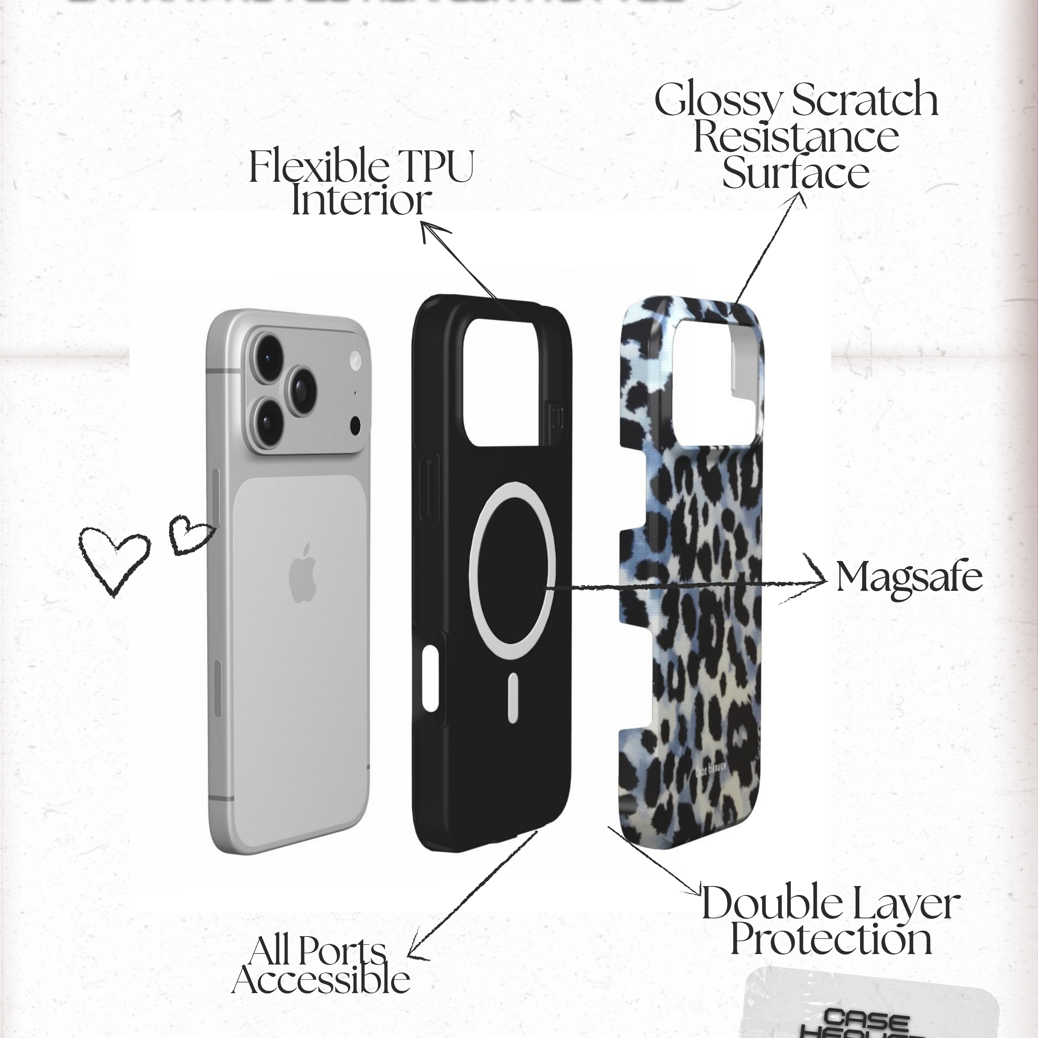 Arctic Cheetah | MagSafe Tough Phone Case
