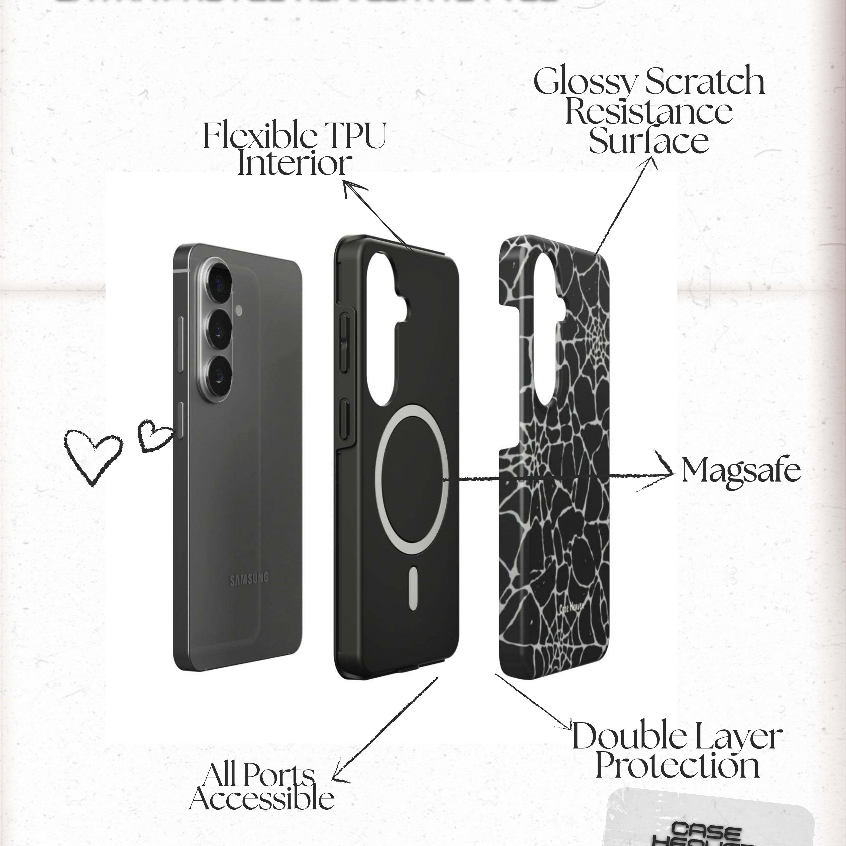 Midnight Web | Magnetic Tough Phone Case