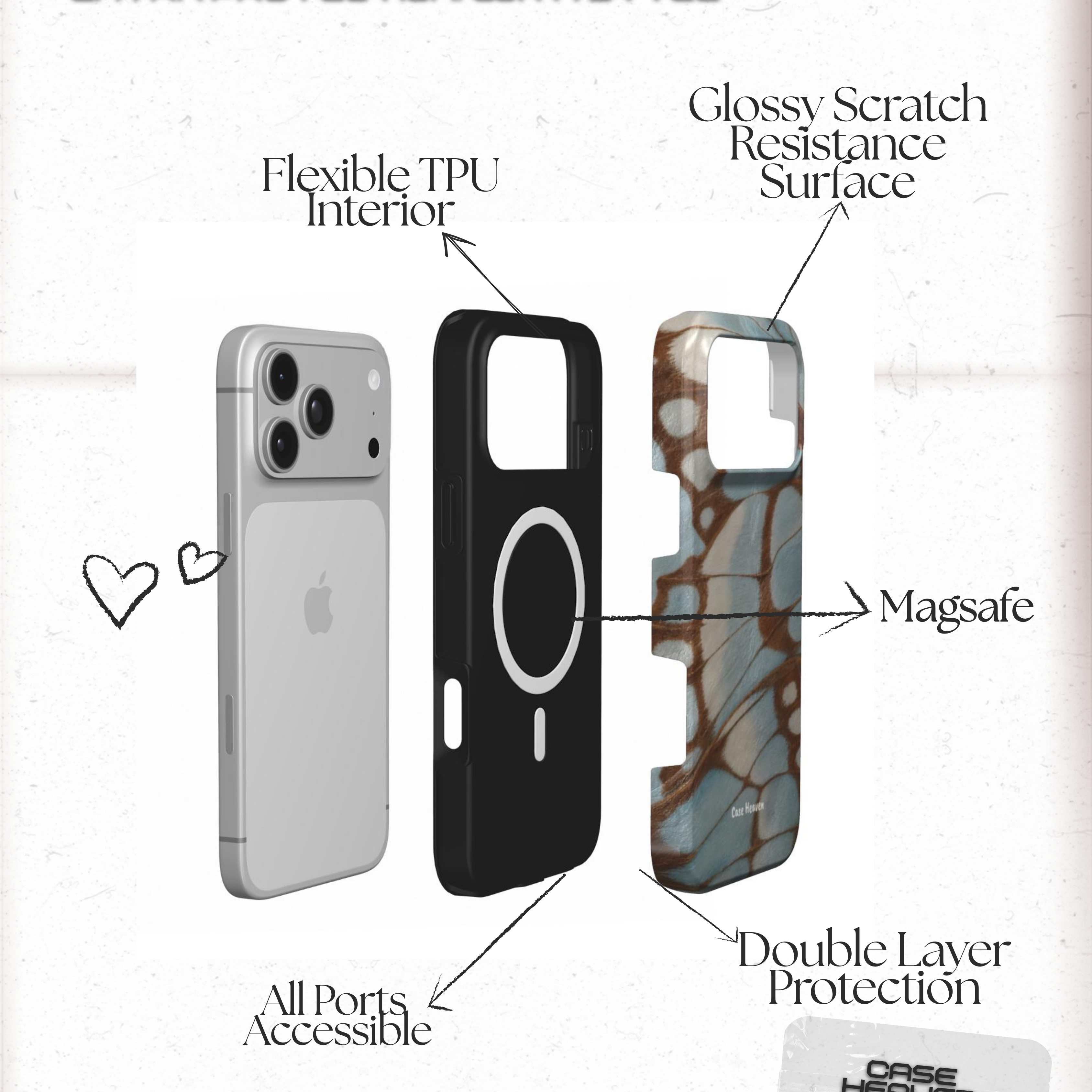 Mocha Wings | MagSafe Tough Phone Case