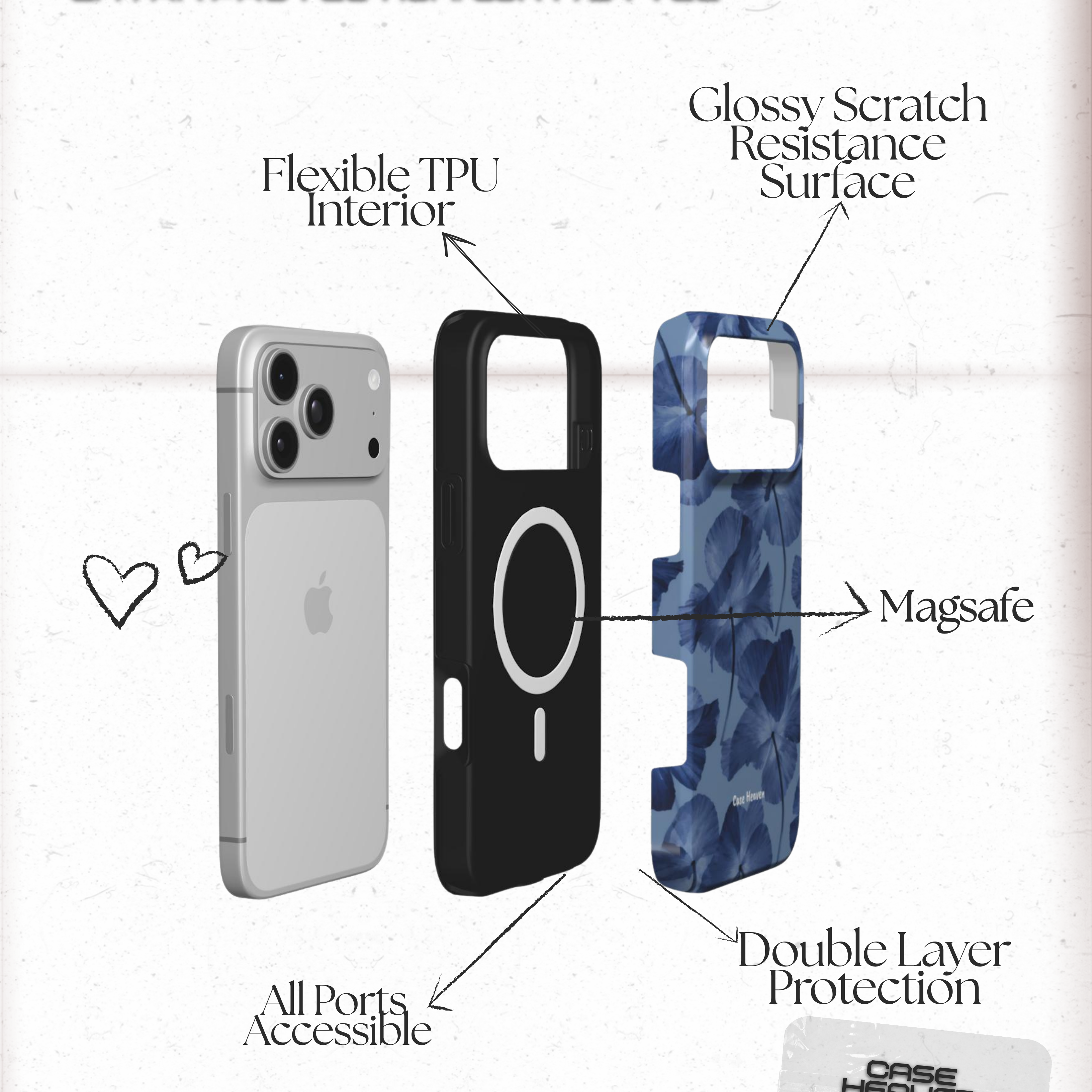 Azure Bloom | MagSafe Tough Phone Case