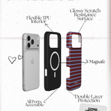Cherry Stripe | MagSafe Tough Phone Case
