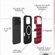 Ruby Gingham | MagSafe Tough Phone Case