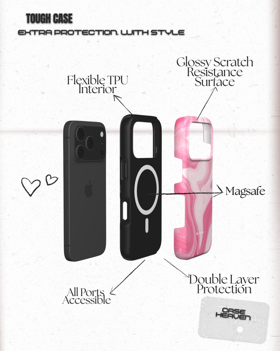Pink Marble | MagSafe Tough Phone Case