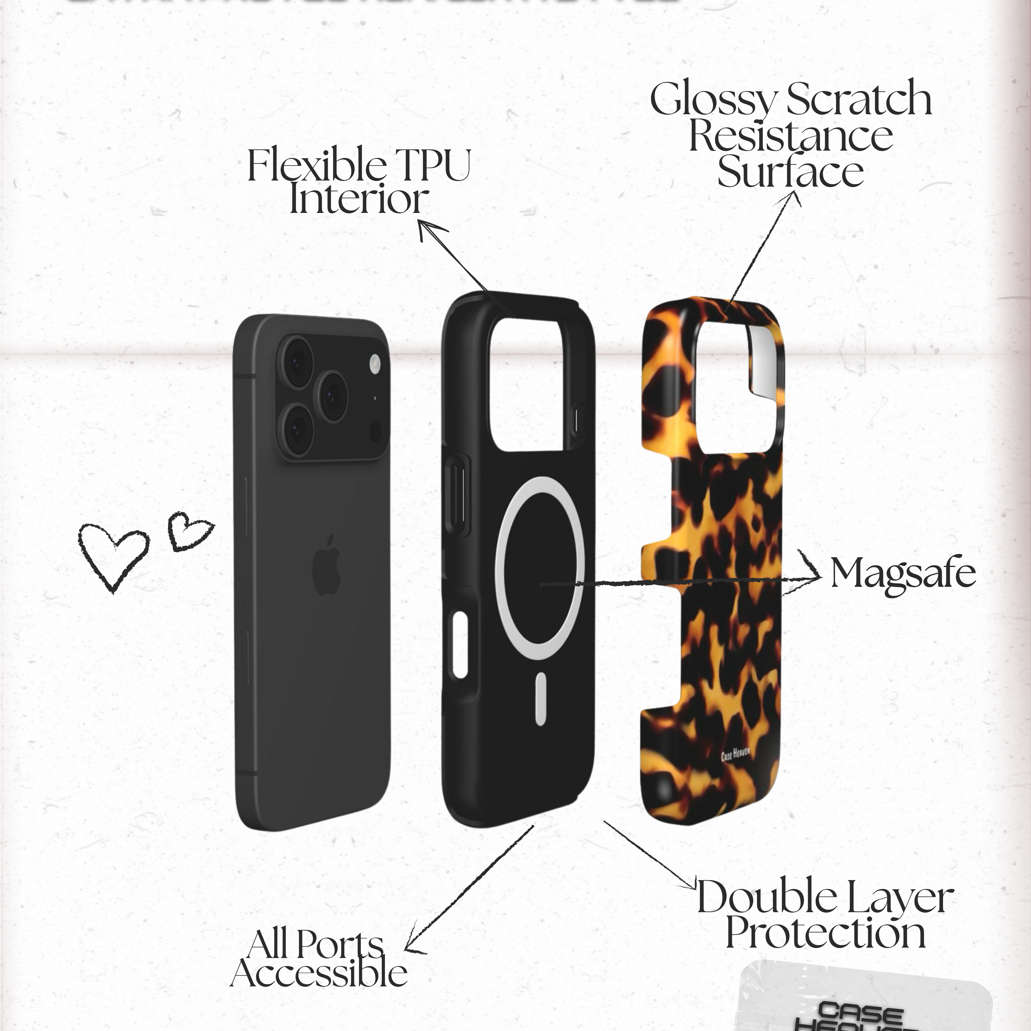 Tortoise Shell | MagSafe Tough Phone Case