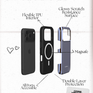 Dark Chocolate Stripes | MagSafe Tough Phone Case