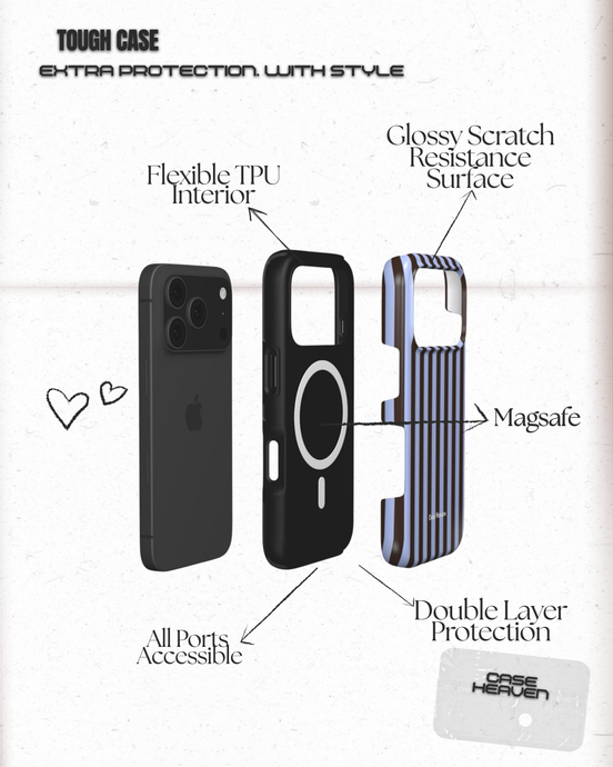 Dark Chocolate Stripes | MagSafe Tough Phone Case