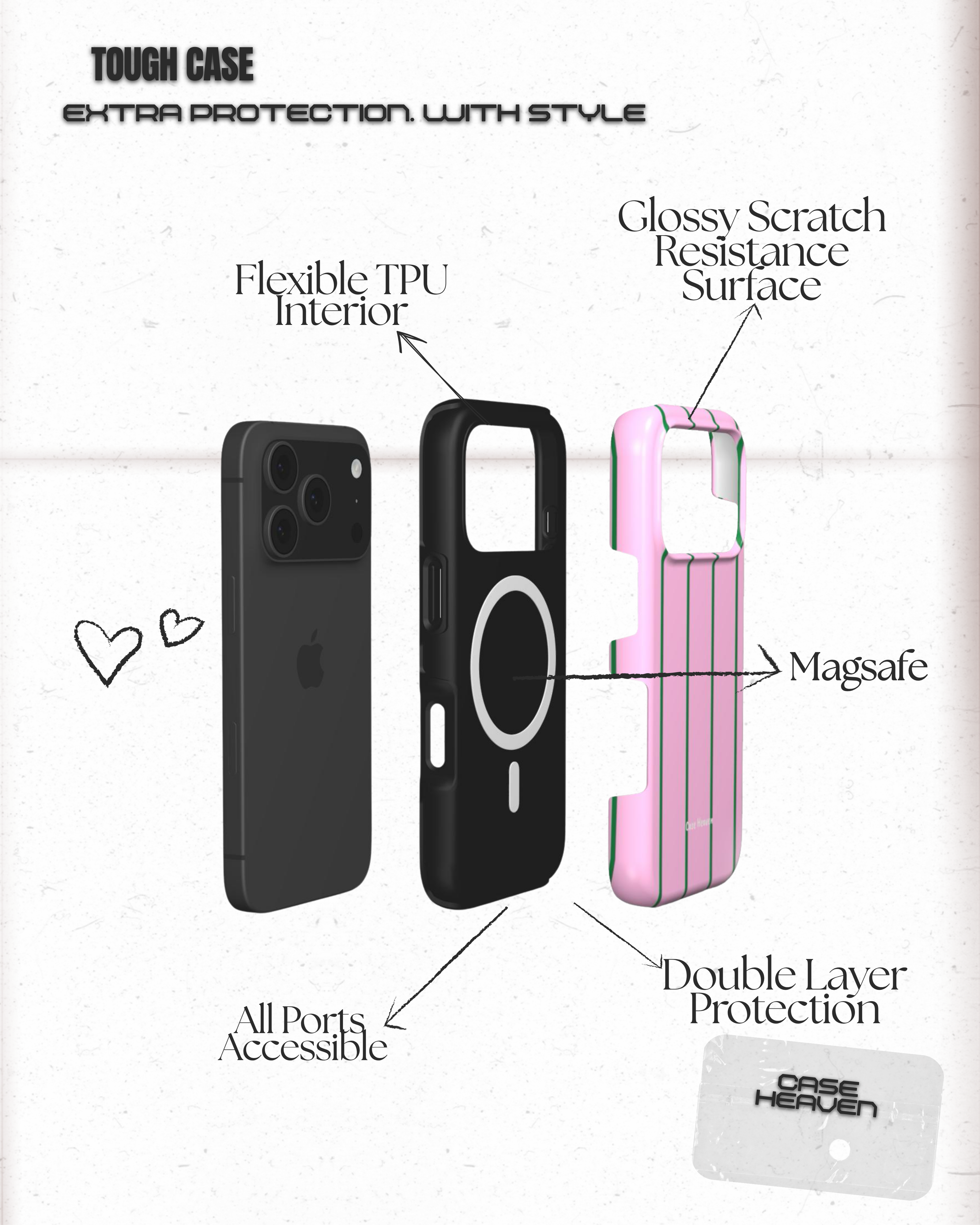 WaterMelon Stripes | MagSafe Tough Phone Case