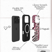 Pink Edgy Animal Print | MagSafe Tough Phone Case